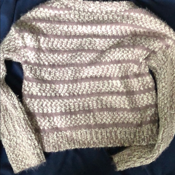 Purple and White knit sweater - Picture 2 of 2